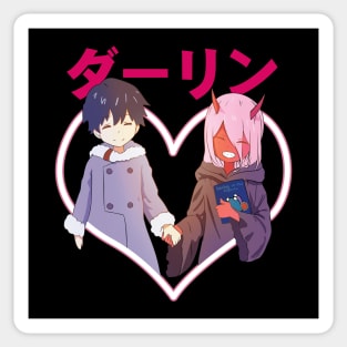 Little Zero Two and Hiro Sticker